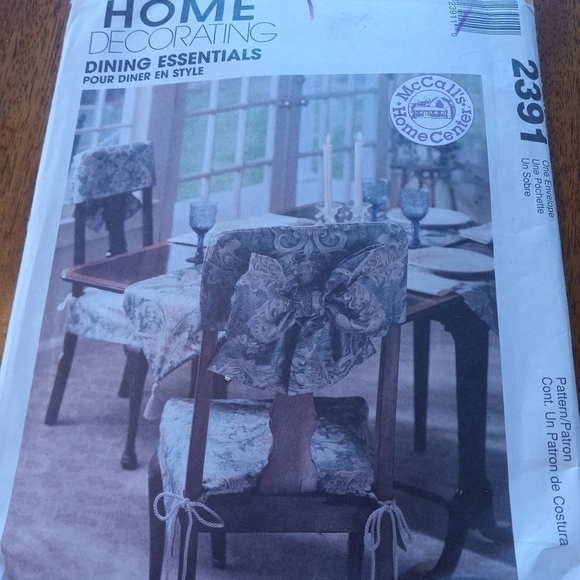 McCall's Sewing Pattern 2391 Tablecloth Chair Cover Placemats Napkins - Picture 1 of 1